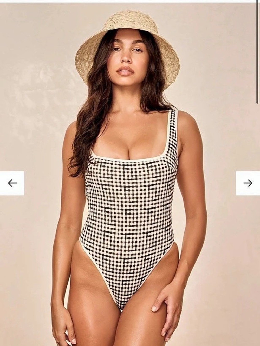 Monday Swimwear Corfu One Piece - Black Gingham